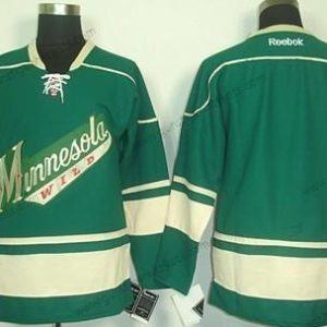 Herren Minnesota Wild Leer Ausweichtrikot Trikots – Grün