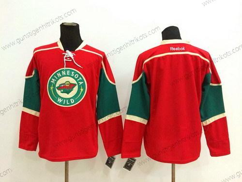 Herren Minnesota Wild Leer Trikots – Rot