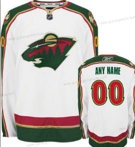 Herren Minnesota Wild Personalisiertes Trikots – Weiß