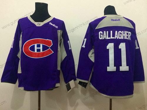 Herren Montreal Canadiens #11 Brendan Gallagher 2014 Training Trikots – Lila