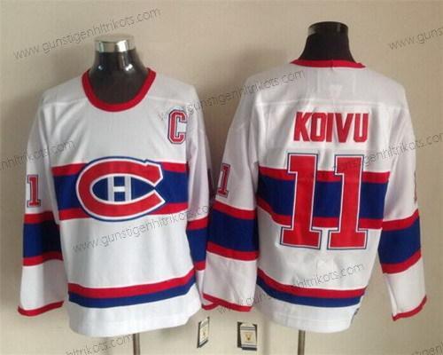 Herren Montreal Canadiens #11 Saku Koivu Retro CCM Trikots – Weiß