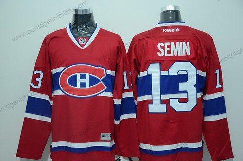 Herren Montreal Canadiens #13 Alexander Semin Reebok Heimtrikots Premier NHL Trikots – Rot