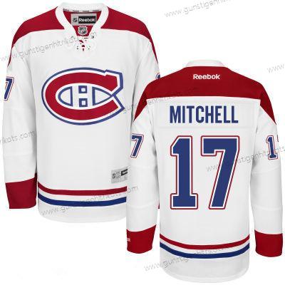 Herren Montreal Canadiens #17 Torrey Mitchell Reebok Hockey Strickerei NHL Trikots – Weiß