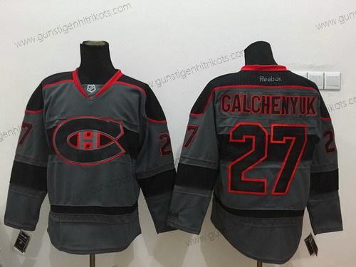 Herren Montreal Canadiens #27 Alex Galchenyuk Charcoal Trikots – Grau