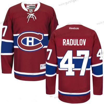 Herren Montreal Canadiens #47 Alexander Radulov Reebok Heimtrikots Hockey Strickerei NHL Trikots – Rot