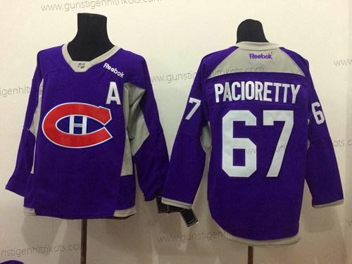 Herren Montreal Canadiens #67 Max Pacioretty 2014 Training Trikots – Lila