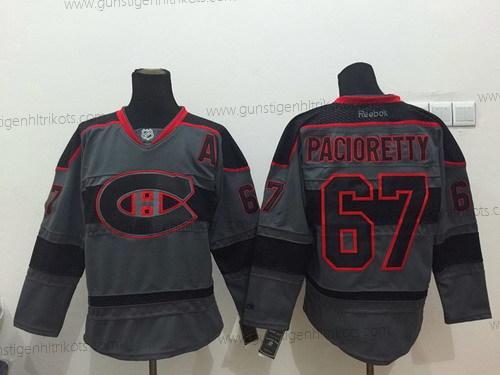 Herren Montreal Canadiens #67 Max Pacioretty Charcoal Trikots – Grau