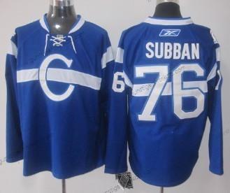 Herren Montreal Canadiens #76 P.K. Subban Trikots – Blau