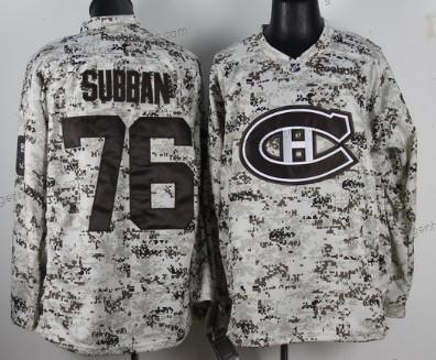 Herren Montreal Canadiens #76 P.K. Subban Trikots – Weiß Tarnfarbe