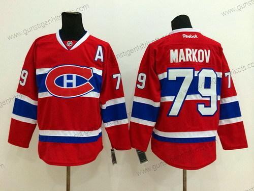 Herren Montreal Canadiens #79 Andrei Markov Ch Trikots – Rot