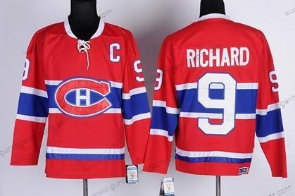 Herren Montreal Canadiens #9 Maurice Richard Retro CCM Trikots – Rot