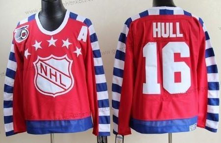 Herren NHL 1992 All-Star #16 Brett Hull 75Th Retro CCM Trikots – Rot