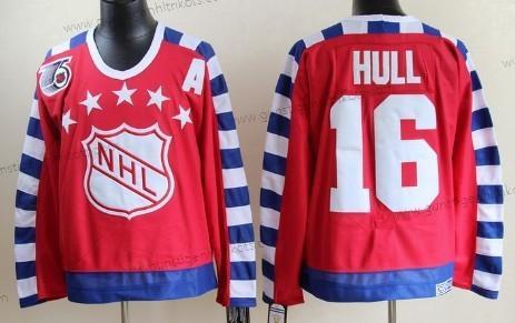 Herren NHL 1992 All-Star #16 Brett Hull 75Th Retro CCM Trikots – Rot