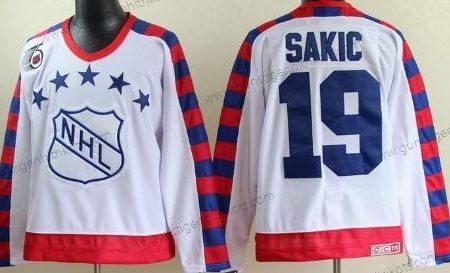 Herren NHL 1992 All-Star #19 Joe Sakic 75Th Retro CCM Trikots – Weiß