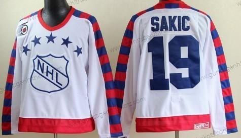 Herren NHL 1992 All-Star #19 Joe Sakic 75Th Retro CCM Trikots – Weiß