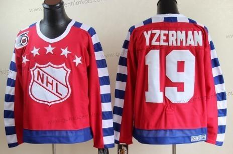 Herren NHL 1992 All-Star #19 Steve Yzerman 75Th Retro CCM Trikots – Rot