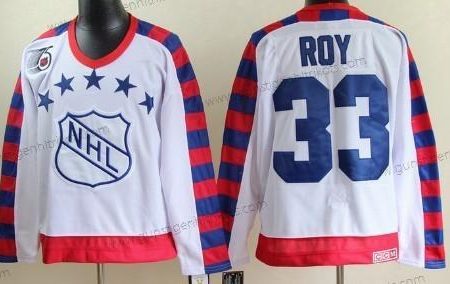 Herren NHL 1992 All-Star #33 Patrick Roy 75Th Retro CCM Trikots – Weiß