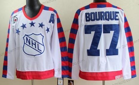 Herren NHL 1992 All-Star #77 Ray Bourque 75Th Retro CCM Trikots – Weiß