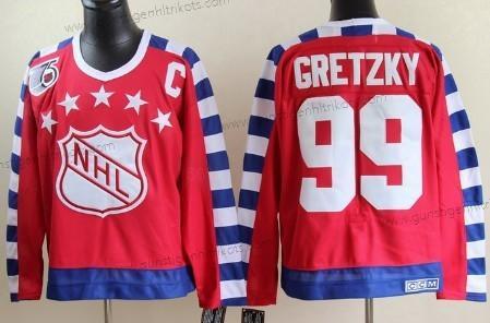 Herren NHL 1992 All-Star #99 Wayne Gretzky 75Th Retro CCM Trikots – Rot