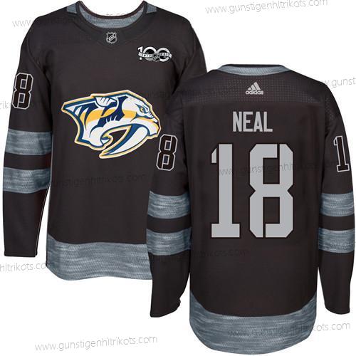 Herren Nashville Predators #18 James Neal 1917-2017 100th Jahrestag Strickerei NHL Trikots – Schwarz