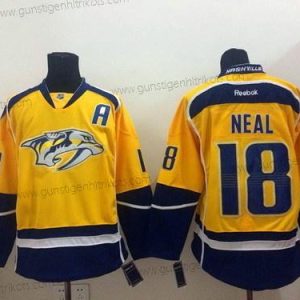 Herren Nashville Predators #18 James Neal Trikots – Gelb