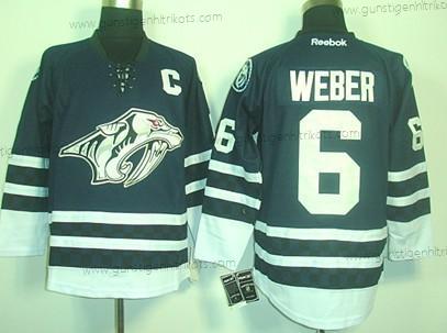 Herren Nashville Predators #6 Shea Weber Ausweichtrikot Trikots – Blau