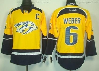 Herren Nashville Predators #6 Shea Weber Trikots – Gelb