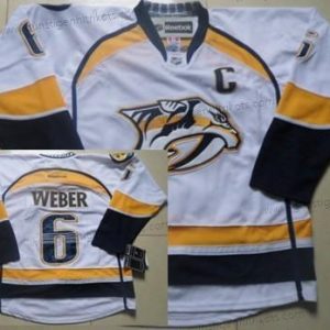 Herren Nashville Predators #6 Shea Weber Trikots – Weiß