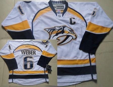 Herren Nashville Predators #6 Shea Weber Trikots – Weiß