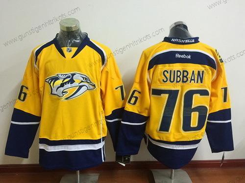 Herren Nashville Predators #76 P. K. Subban Reebok Hockey Trikots – Gelb