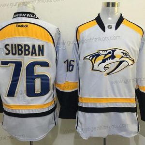 Herren Nashville Predators #76 P. K. Subban Reebok NHL Ice Hockey Trikots – Weiß