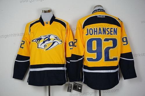 Herren Nashville Predators #92 Ryan Johansen Reebok Hockey Trikots – Gelb