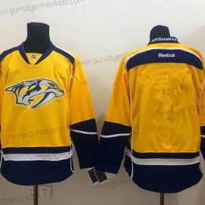 Herren Nashville Predators Leer Trikots – Gelb