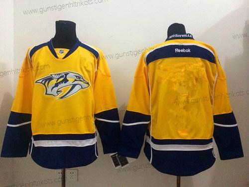 Herren Nashville Predators Leer Trikots – Gelb