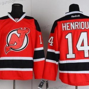 Herren New Jersey Devils #14 Adam Henrique With Trikots – Rot Schwarz