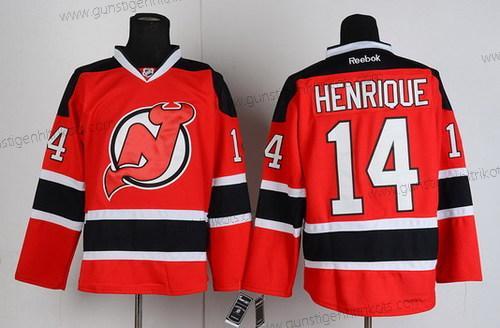 Herren New Jersey Devils #14 Adam Henrique With Trikots – Rot Schwarz