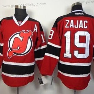 Herren New Jersey Devils #19 Travis Zajac With Trikots – Rot Schwarz