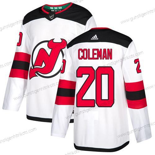 Herren New Jersey Devils #20 Blake Coleman Authentisch Trikots – Weiß