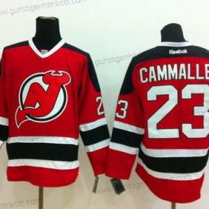 Herren New Jersey Devils #23 Michael Cammalleri With Trikots – Rot Schwarz