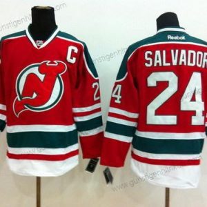 Herren New Jersey Devils #24 Bryce Salvador With Trikots – Rot Grün