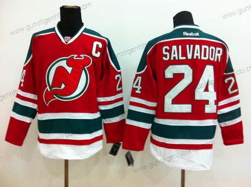 Herren New Jersey Devils #24 Bryce Salvador With Trikots – Rot Grün