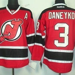 Herren New Jersey Devils #3 Ken Daneyko With Trikots – Rot Schwarz