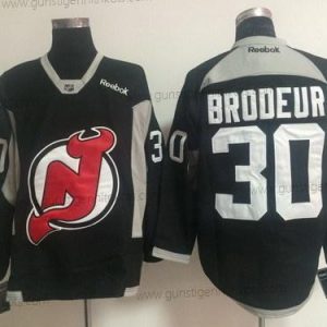 Herren New Jersey Devils #30 Martin Brodeur 2014 Training Trikots – Schwarz