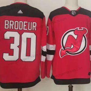 Herren New Jersey Devils #30 Martin Brodeur Authentisch Trikots – Rot