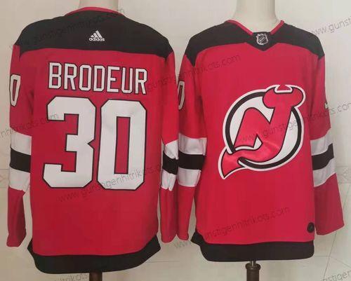 Herren New Jersey Devils #30 Martin Brodeur Authentisch Trikots – Rot