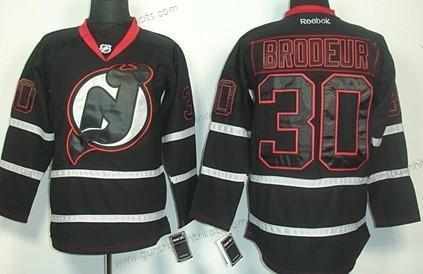 Herren New Jersey Devils #30 Martin Brodeur Ice Trikots – Schwarz