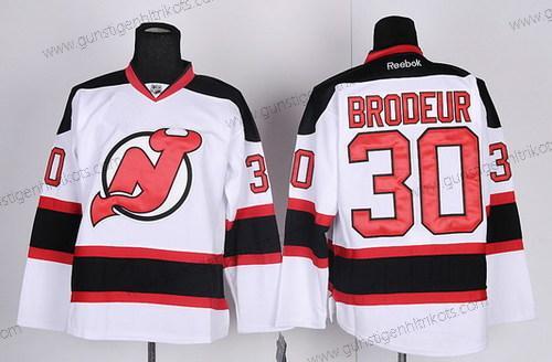 Herren New Jersey Devils #30 Martin Brodeur Trikots – Weiß