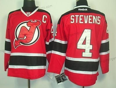 Herren New Jersey Devils #4 Scott Stevens With Trikots – Rot Schwarz