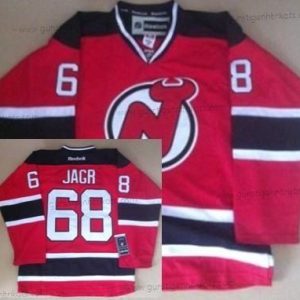 Herren New Jersey Devils #68 Jaromir Jagr With Trikots – Rot Schwarz