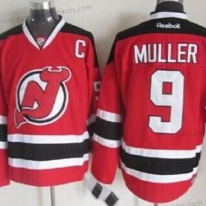 Herren New Jersey Devils #9 Kirk Muller With Retro CCM Trikots – Rot Schwarz